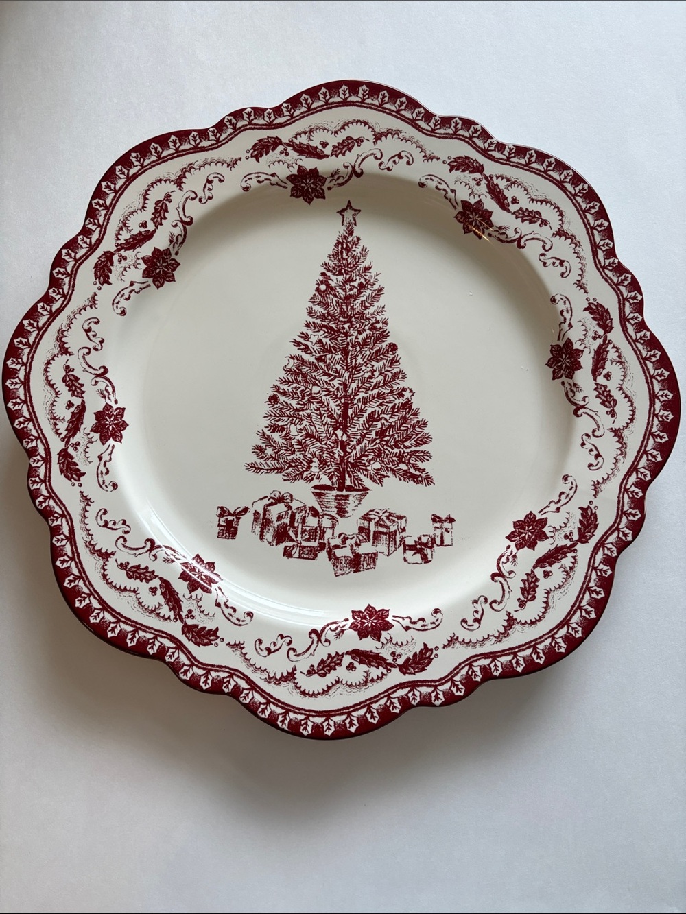 Studio McGee Threshold Holiday Christmas Tree Round Serving Platter NEW